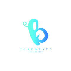 Obraz premium B Initial Logo Corporate. B Letter Logo Vector