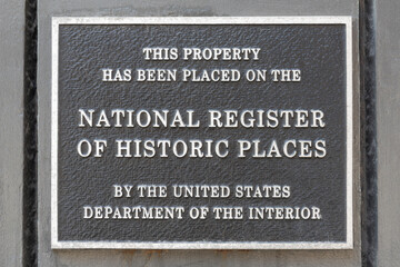 Plaque found on properties listed in the National Register of Historic Places.
