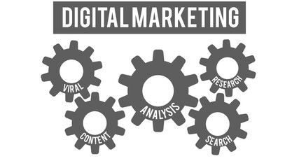 digital online marketing banner web icon for business
