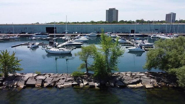 Row of parked boats