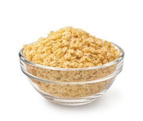 Glass bowl of uncooked stelline pasta