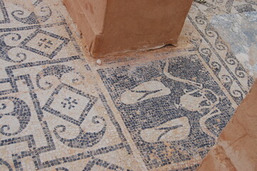 Historical Roman Era ruins in the Sahara desert 