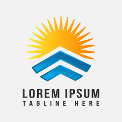 Solar energy icon trendy and modern symbol for graphic and web design