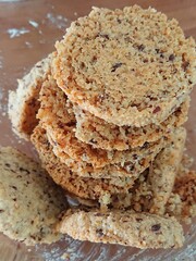 stash of almond and peanut cookies