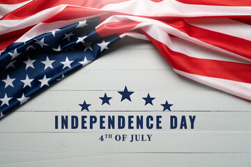Fototapeta na wymiar USA Independence day 4th of July concept, United States of America flag