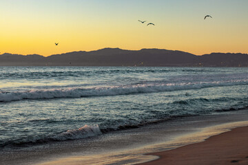 sunset on the beach