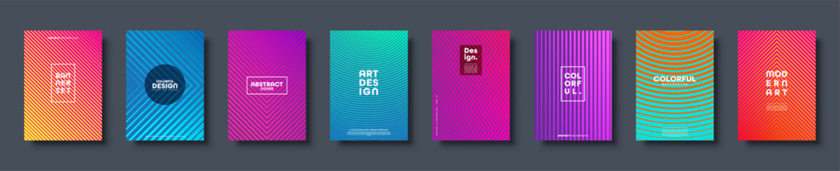 Modern abstract background with geometric shapes and lines. Colorful trendy minimal A4 template cover with gradient. EPS 10 vector illustration.