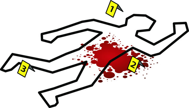 crime scene chalk outline clip art