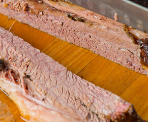 Beef Brisket barbecue Traditional Texas Smoke House . Rubbed with spiced & slow smoked in a classic...