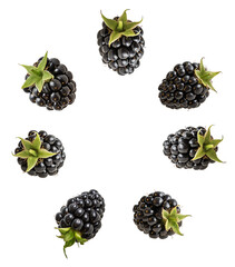 Blackberry isolated on white background