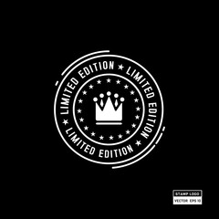 Limited edition stamp logo design template for design element product