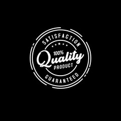 100% guaranteed quality product stamp logo design template for business element
