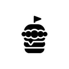 burger icon isolated on white background. vector illustration in glyph style. EPS 10