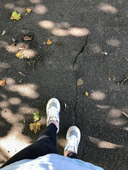 walking on the street