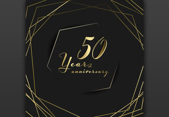 50 Year Anniversary Card Layout