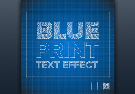 Blueprint Paper Text Effect