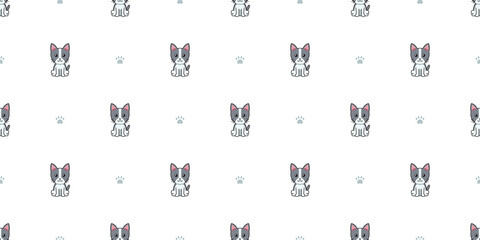 Cartoon character cat seamless pattern background for design.