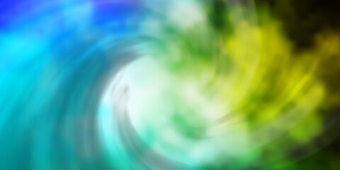 Naklejka premium Light Blue, Green vector backdrop with cumulus. Illustration in abstract style with gradient clouds. Template for websites.