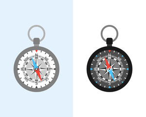 Isolated flat compass vector icon traveler orientation device illustration © skVart