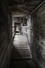 Fototapeta na wymiar passageway in a old factory building