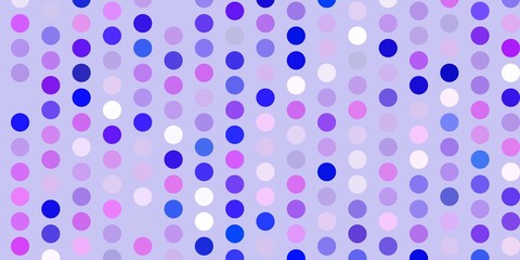 Light pink, blue vector pattern with spheres.