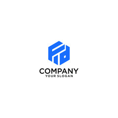 Modern logo letter FD, Creative Luxury Style FD initial logo, minimalist logo