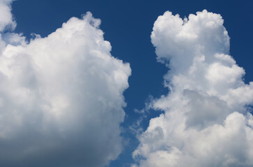 Blue cloudy summer sky