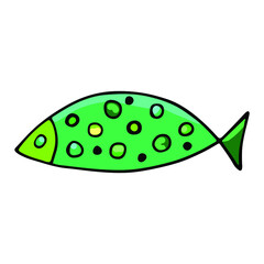 Beautiful colorful fish. Vector image illustrator.
