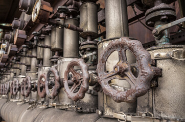 old rusty industrial valve