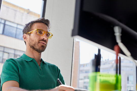 Young Businessman Working in the Office
