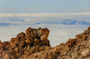 Sea of clouds in El Teide National Park, Tenerife. Canary Islands. Spain.
