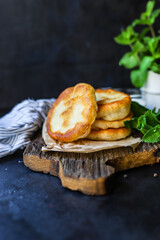 wrap flat bread tortillas from flour and water home cooking handmade langos food background top view copy space for text organic healthy eating