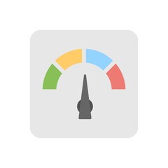 Gauge or meter illustration. Could be a pressure or water meter, odometer, tachometer, speedometer, or any dial measurement indicator.