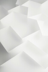 Obraz premium Geometric shapes made paper, white background