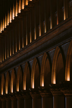 Background of classic building facade
