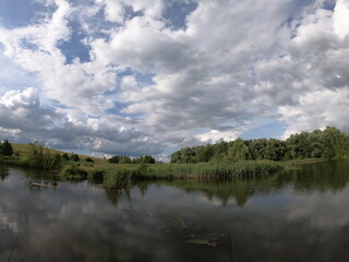 clouds over the river