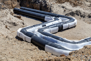 Steam and hot water underground process piping