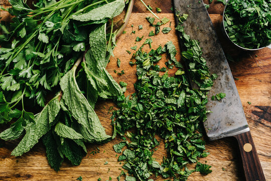 Chopping Herbs