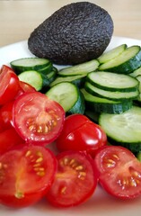 tomatoes and cucumbers