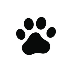 vector logo of a dog paw. Simple dog symbol
