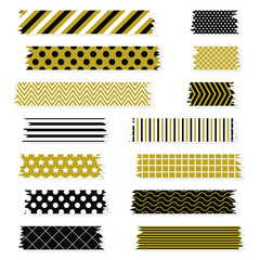 golden washi tape pieces set