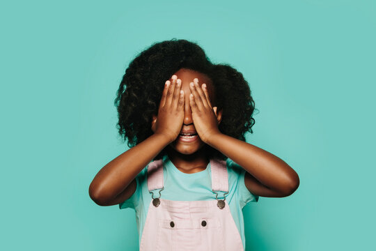 Portrait of Little Adorable girl in Studio