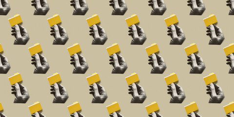 Hands holding a folder