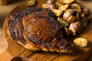 Grass Fed Ribeye Steak and Potatoes