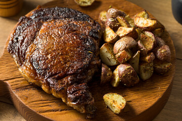 Grass Fed Ribeye Steak and Potatoes