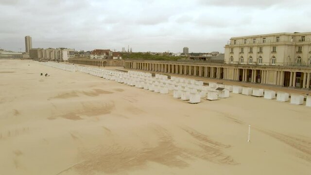 View of the beach and the city