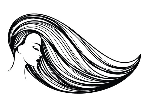 Set of teenage girl hairstyles hand drawing vector contour Stock Vector  Image  Art  Alamy