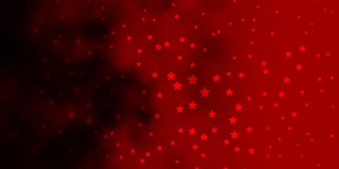 Dark Red vector texture with beautiful stars. Modern geometric abstract illustration with stars. Pattern for new year ad, booklets.