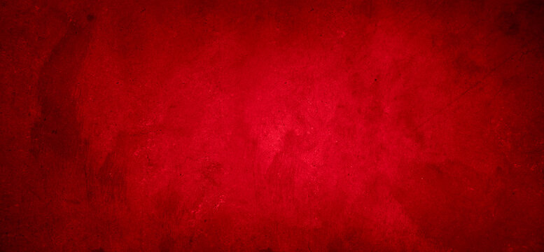 Blank red textured concrete wide wall background