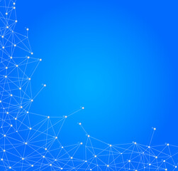 Network connect background, abstract vector. Digital network background with dots and lines for nodes, data and ai design.Abstract futuristic ai network, connecting lines and dots. Vector illustration